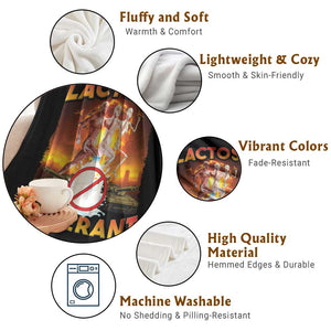 Funny Lactose Tolerant Throw Blanket Ironic Sarcastic Funny Humor Cringe Meme TS11 Print Your Wear