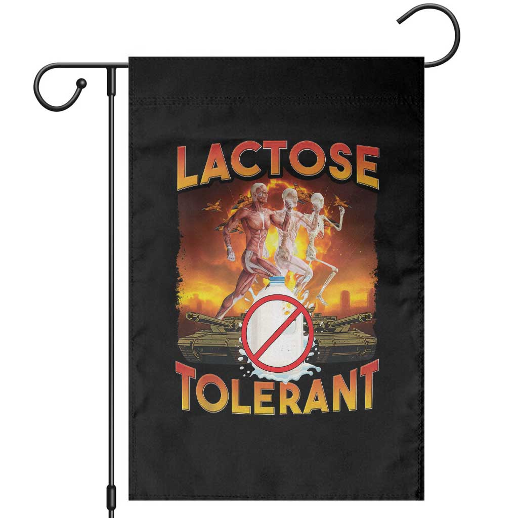 Funny Lactose Tolerant Garden Flag Ironic Sarcastic Funny Humor Cringe Meme TS11 Black Print Your Wear
