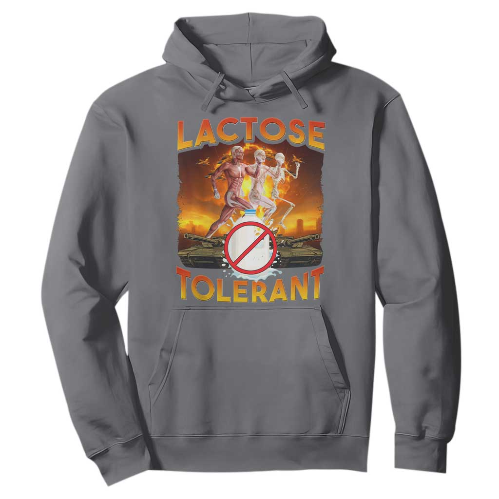 Funny Lactose Tolerant Hoodie Ironic Sarcastic Funny Humor Cringe Meme TS11 Charcoal Print Your Wear