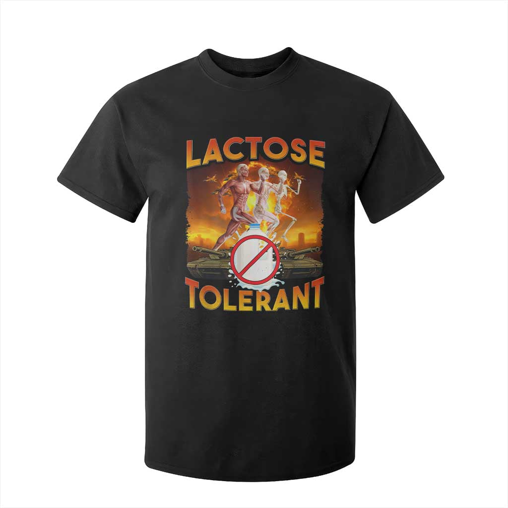 Funny Lactose Tolerant T Shirt For Kid Ironic Sarcastic Funny Humor Cringe Meme TS11 Black Print Your Wear