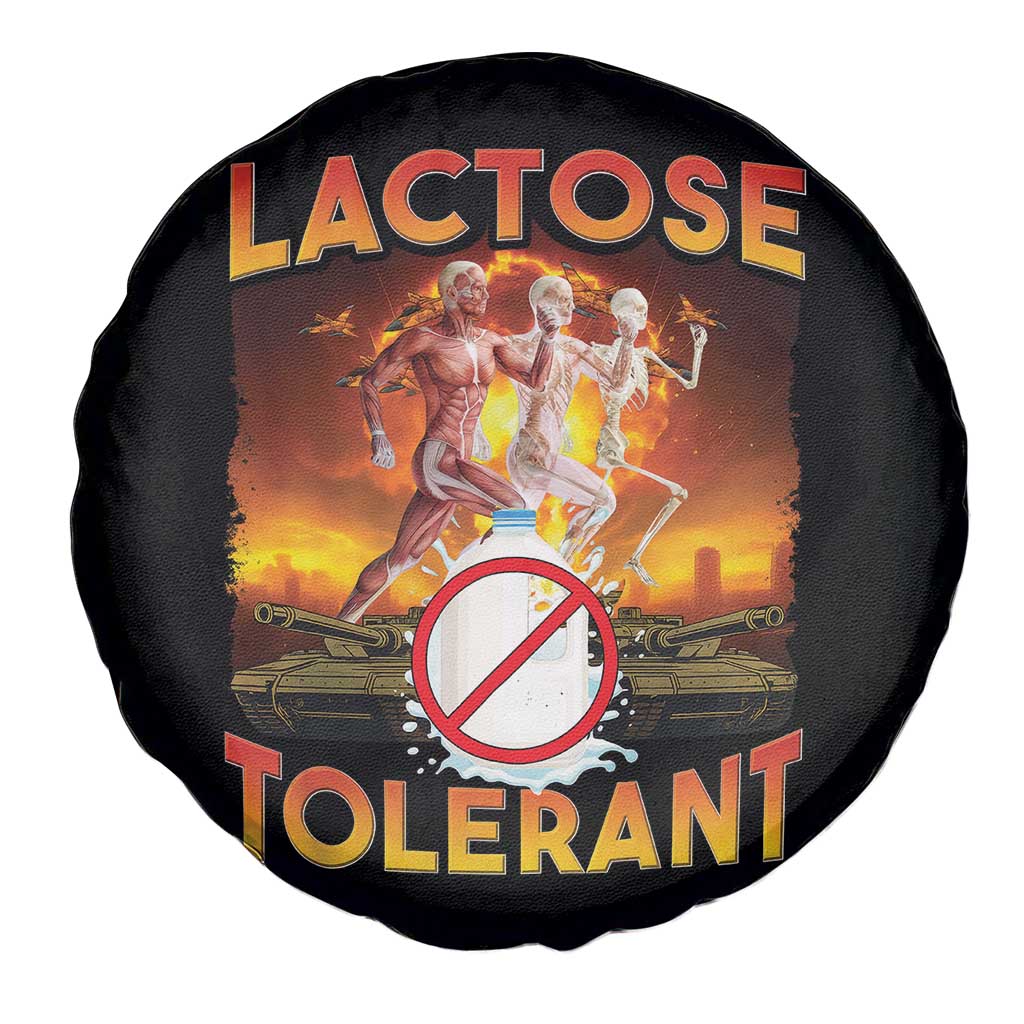 Funny Lactose Tolerant Spare Tire Cover Ironic Sarcastic Funny Humor Cringe Meme TS11 Print Your Wear