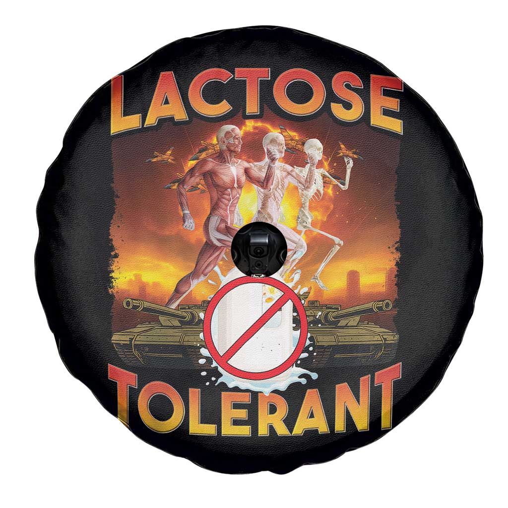 Funny Lactose Tolerant Spare Tire Cover Ironic Sarcastic Funny Humor Cringe Meme TS11 Print Your Wear