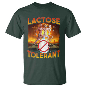 Funny Lactose Tolerant T Shirt Ironic Sarcastic Funny Humor Cringe Meme TS11 Dark Forest Green Print Your Wear