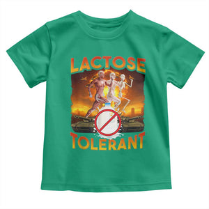 Funny Lactose Tolerant Toddler T Shirt Ironic Sarcastic Funny Humor Cringe Meme TS11 Irish Green Print Your Wear