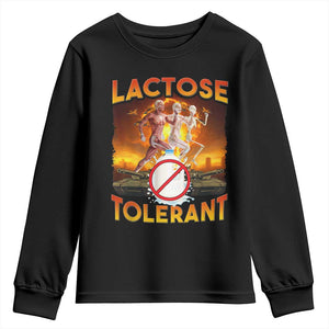 Funny Lactose Tolerant Youth Sweatshirt Ironic Sarcastic Funny Humor Cringe Meme TS11 Black Print Your Wear