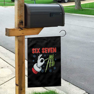 Funny 67 Christmas Garden Flag Six Seven Meme Santa Skeleton Hands Gesture Gen Alpha TS11 Print Your Wear