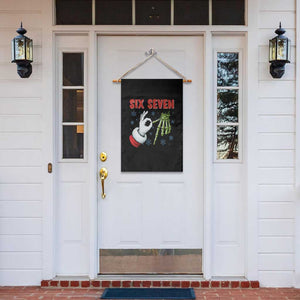 Funny 67 Christmas Garden Flag Six Seven Meme Santa Skeleton Hands Gesture Gen Alpha TS11 Print Your Wear
