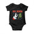 Funny 67 Christmas Baby Onesie Six Seven Meme Santa Skeleton Hands Gesture Gen Alpha TS11 Black Print Your Wear