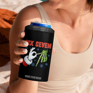 Funny 67 Christmas 4 in 1 Can Cooler Tumbler Six Seven Meme Santa Skeleton Hands Gesture Gen Alpha TS11 Print Your Wear