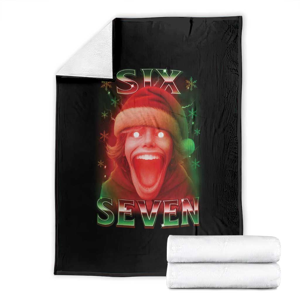 67 Six Seven Christmas Meme Throw Blanket The Mason 67 Kid Gen Alpha Slang TS11 Black Print Your Wear