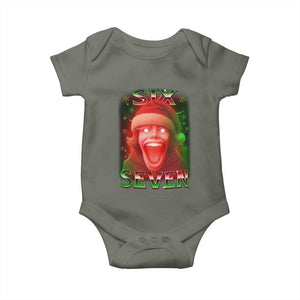 67 Six Seven Christmas Meme Baby Onesie The Mason 67 Kid Gen Alpha Slang TS11 Military Green Print Your Wear