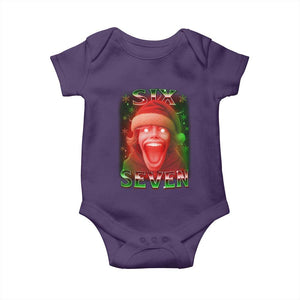67 Six Seven Christmas Meme Baby Onesie The Mason 67 Kid Gen Alpha Slang TS11 Purple Print Your Wear