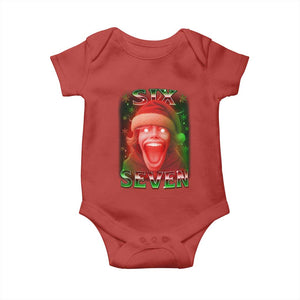 67 Six Seven Christmas Meme Baby Onesie The Mason 67 Kid Gen Alpha Slang TS11 Red Print Your Wear