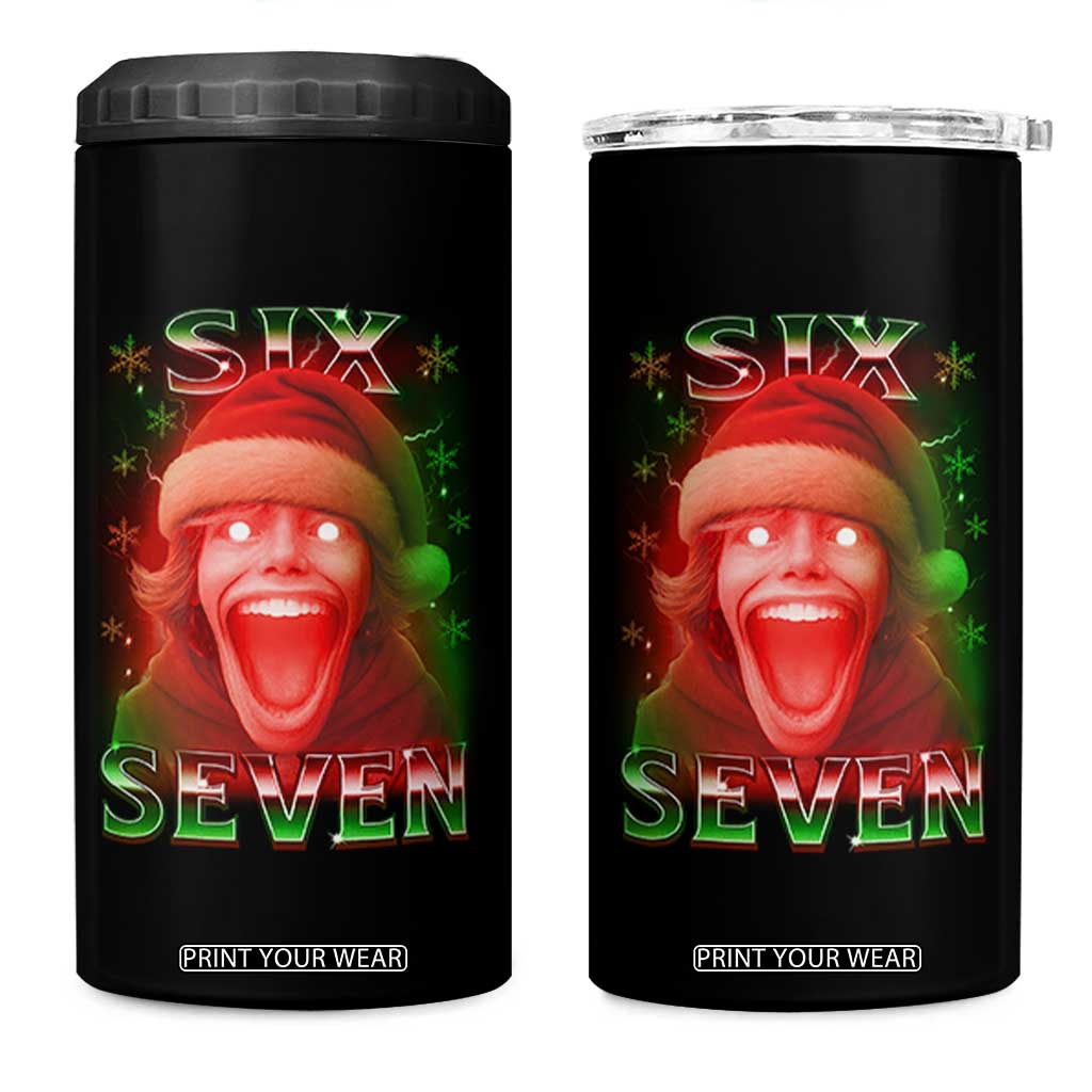 67 Six Seven Christmas Meme 4 in 1 Can Cooler Tumbler The Mason 67 Kid Gen Alpha Slang TS11 One Size: 16 oz Black Print Your Wear