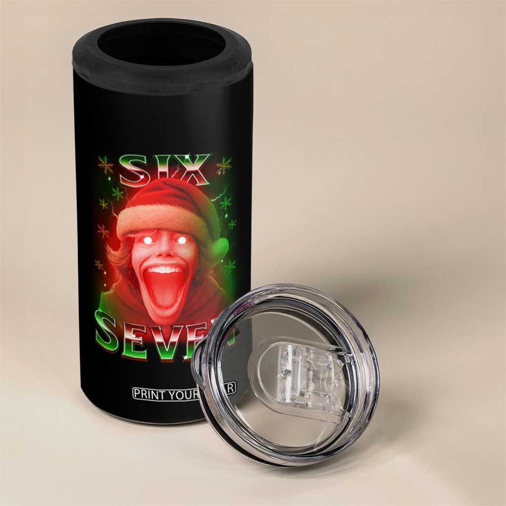 67 Six Seven Christmas Meme 4 in 1 Can Cooler Tumbler The Mason 67 Kid Gen Alpha Slang TS11 Print Your Wear