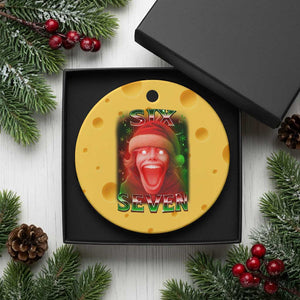 67 Six Seven Xmas Meme Ceramic Ornament The Mason 67 Kid Gen Alpha Slang TS11 1pc Yellow Cheese Print Your Wear