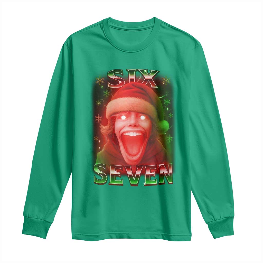 67 Six Seven Christmas Meme Long Sleeve Shirt The Mason 67 Kid Gen Alpha Slang TS11 Irish Green Print Your Wear