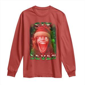 67 Six Seven Christmas Meme Long Sleeve Shirt The Mason 67 Kid Gen Alpha Slang TS11 Red Print Your Wear