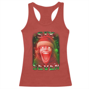 67 Six Seven Christmas Meme Racerback Tank Top The Mason 67 Kid Gen Alpha Slang TS11 Red Print Your Wear