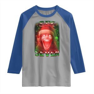 67 Six Seven Christmas Meme Raglan Shirt The Mason 67 Kid Gen Alpha Slang TS11 Sport Gray Royal Print Your Wear