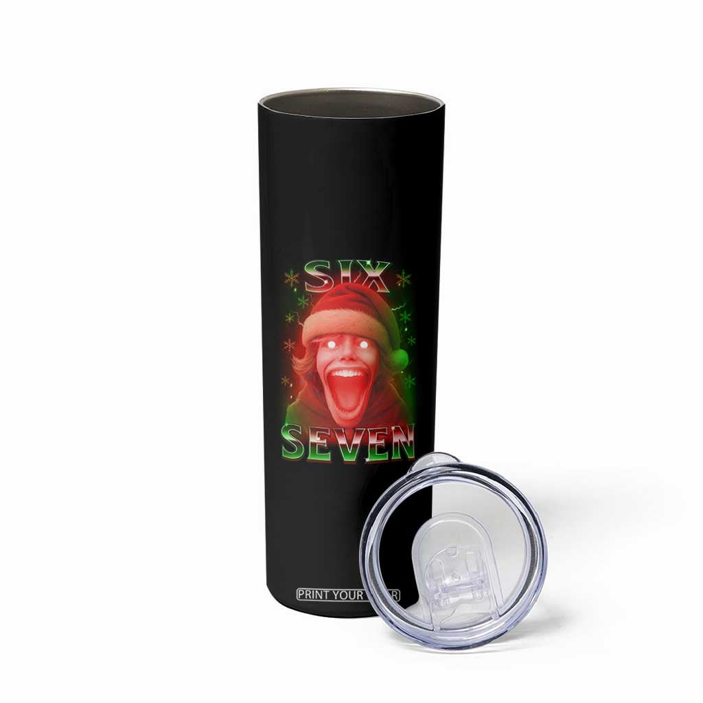 67 Six Seven Christmas Meme Skinny Tumbler The Mason 67 Kid Gen Alpha Slang TS11 Print Your Wear