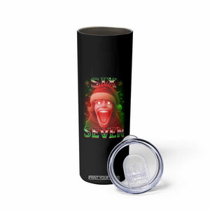 67 Six Seven Christmas Meme Skinny Tumbler The Mason 67 Kid Gen Alpha Slang TS11 Print Your Wear