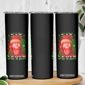 67 Six Seven Christmas Meme Skinny Tumbler The Mason 67 Kid Gen Alpha Slang TS11 Print Your Wear