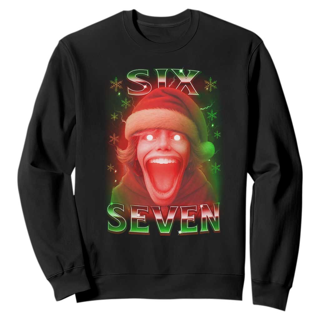 67 Six Seven Christmas Meme Sweatshirt The Mason 67 Kid Gen Alpha Slang TS11 Black Print Your Wear