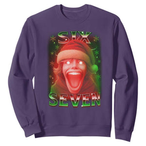 67 Six Seven Christmas Meme Sweatshirt The Mason 67 Kid Gen Alpha Slang TS11 Purple Print Your Wear