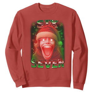 67 Six Seven Christmas Meme Sweatshirt The Mason 67 Kid Gen Alpha Slang TS11 Red Print Your Wear