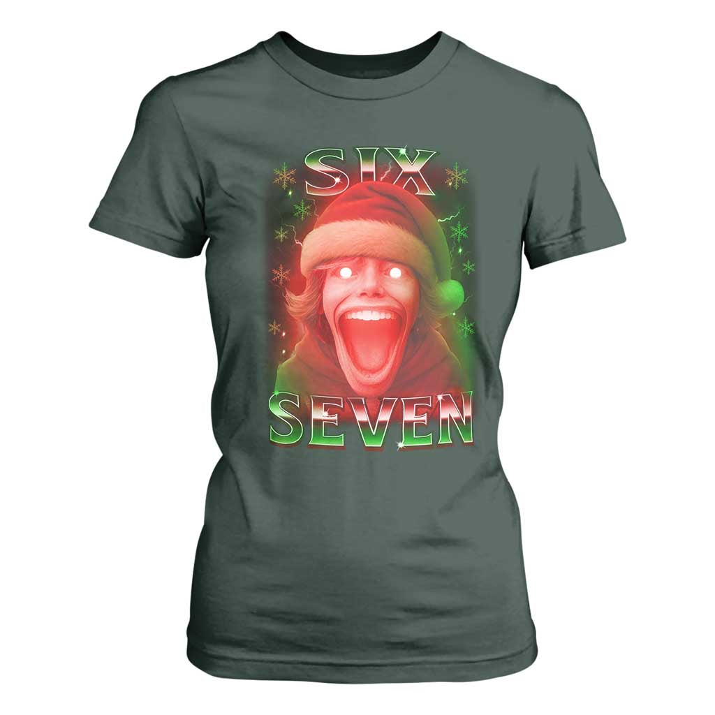67 Six Seven Christmas Meme T Shirt For Women The Mason 67 Kid Gen Alpha Slang TS11 Dark Forest Green Print Your Wear