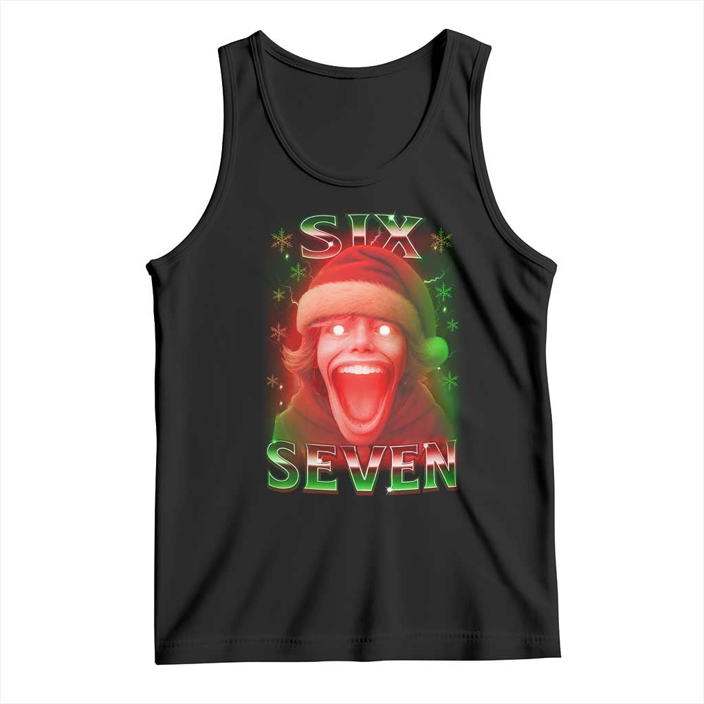 67 Six Seven Christmas Meme Tank Top The Mason 67 Kid Gen Alpha Slang TS11 Black Print Your Wear