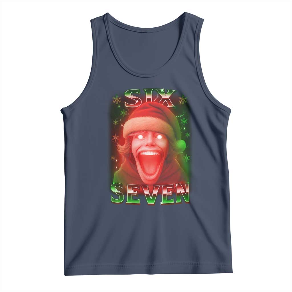 67 Six Seven Christmas Meme Tank Top The Mason 67 Kid Gen Alpha Slang TS11 Navy Print Your Wear