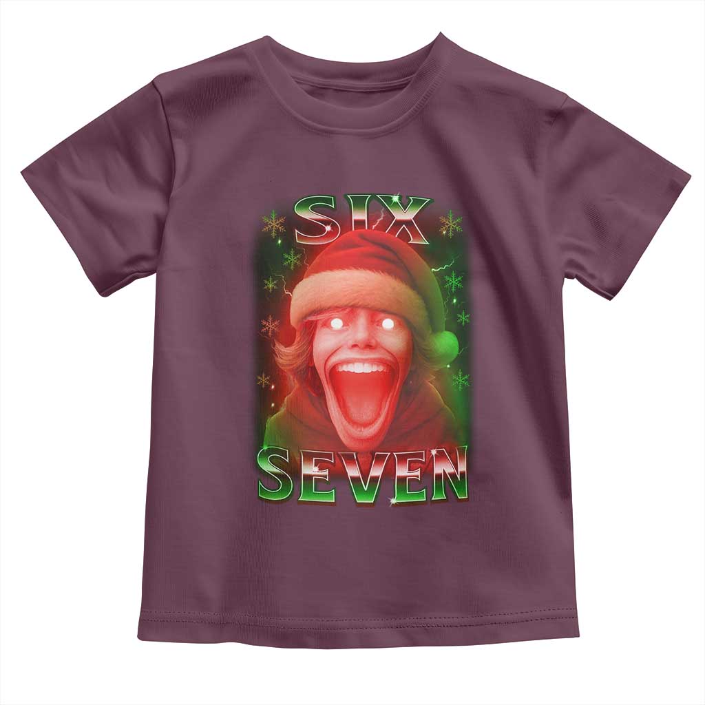 67 Six Seven Christmas Meme Toddler T Shirt The Mason 67 Kid Gen Alpha Slang TS11 Maroon Print Your Wear