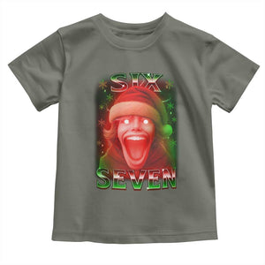 67 Six Seven Christmas Meme Toddler T Shirt The Mason 67 Kid Gen Alpha Slang TS11 Military Green Print Your Wear