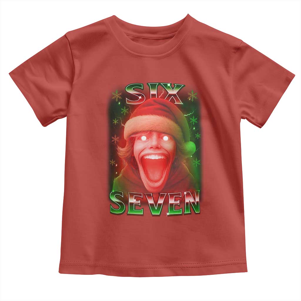67 Six Seven Christmas Meme Toddler T Shirt The Mason 67 Kid Gen Alpha Slang TS11 Red Print Your Wear