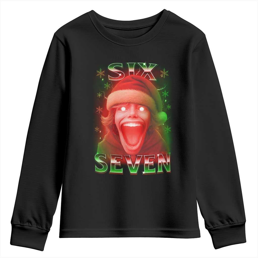 67 Six Seven Christmas Meme Youth Sweatshirt The Mason 67 Kid Gen Alpha Slang TS11 Black Print Your Wear