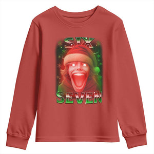 67 Six Seven Christmas Meme Youth Sweatshirt The Mason 67 Kid Gen Alpha Slang TS11 Red Print Your Wear
