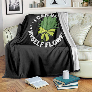 Funny Weed Cannabis 420 Throw Blanket I Can Buy Myself Flowers Marijuana Smoking - Print Your Wear