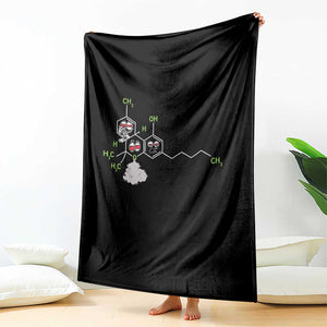 Cannabis Weed Throw Blanket Molecule THC Marijuana Stoner TS11 Print Your Wear