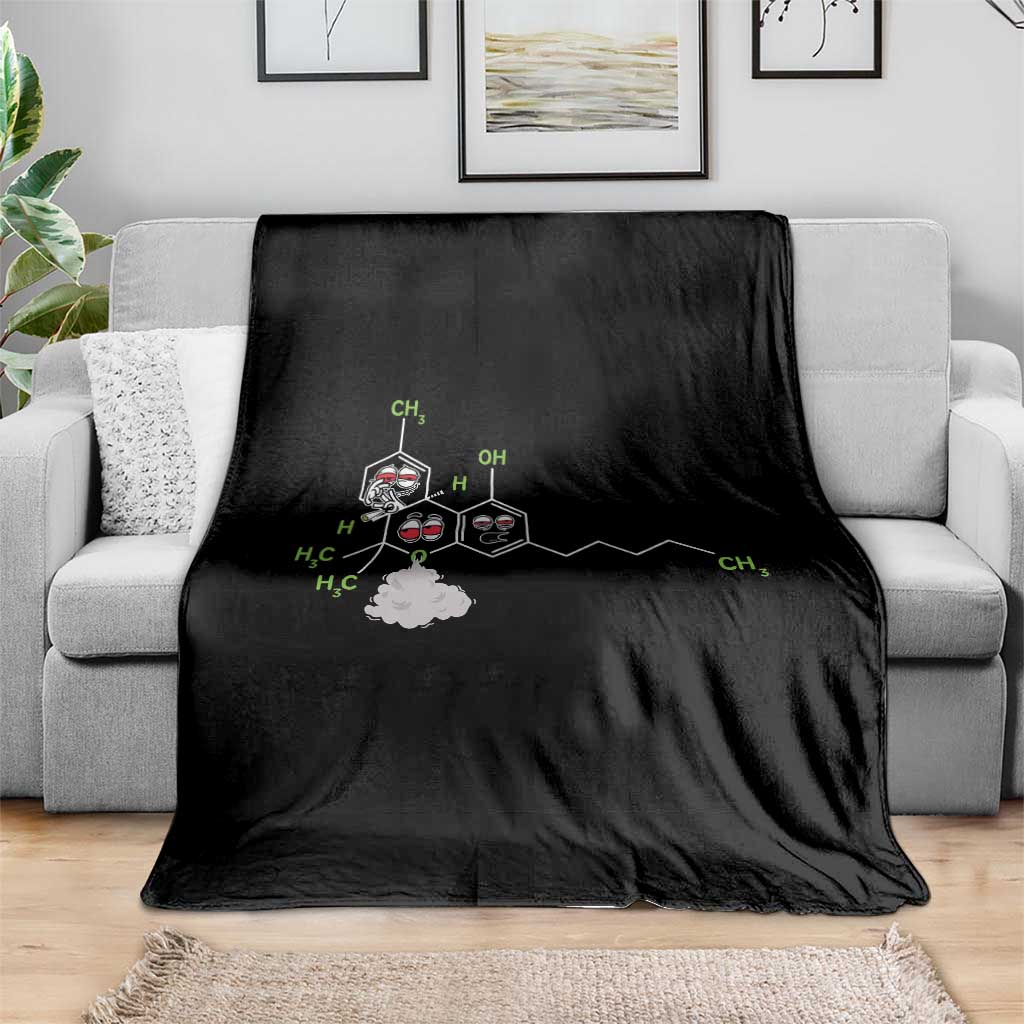 Cannabis Weed Throw Blanket Molecule THC Marijuana Stoner TS11 Print Your Wear
