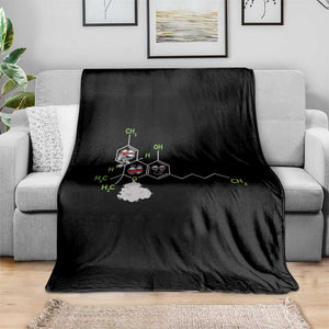 Cannabis Weed Throw Blanket Molecule THC Marijuana Stoner TS11 Print Your Wear