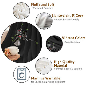 Cannabis Weed Throw Blanket Molecule THC Marijuana Stoner TS11 Print Your Wear