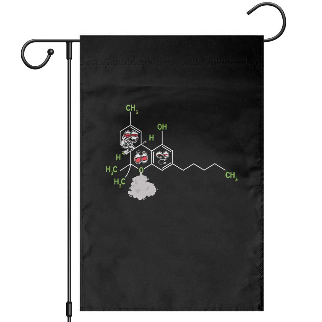 Cannabis Weed Garden Flag Molecule THC Marijuana Stoner TS11 Black Print Your Wear