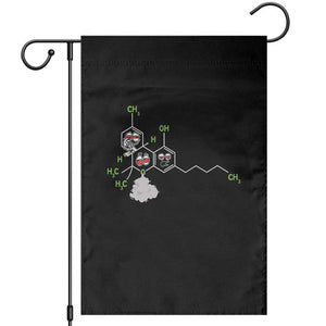 Cannabis Weed Garden Flag Molecule THC Marijuana Stoner TS11 Black Print Your Wear