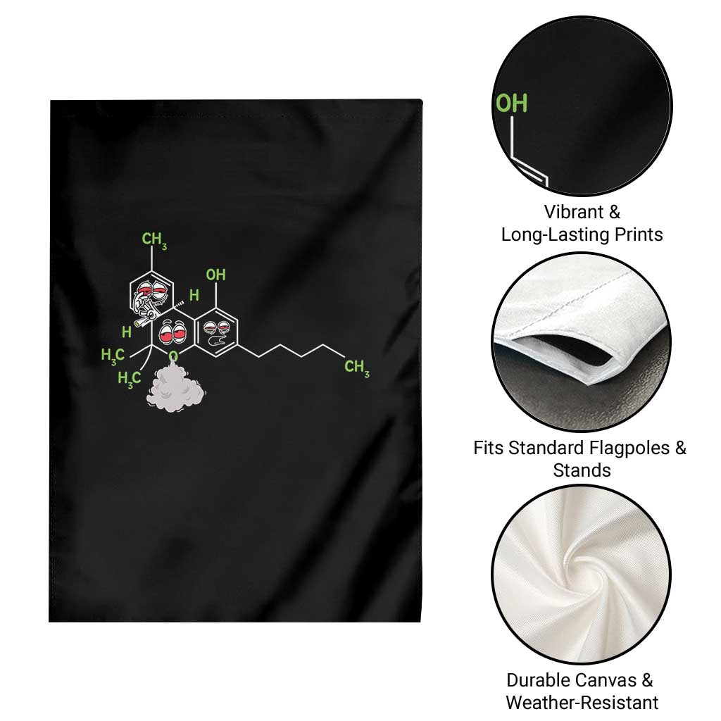 Cannabis Weed Garden Flag Molecule THC Marijuana Stoner TS11 Print Your Wear
