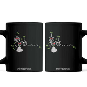 Cannabis Weed Coffee Mug Molecule THC Marijuana Stoner TS11 Black Print Your Wear