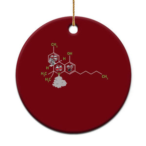 Cannabis Weed Ceramic Ornament Molecule THC Marijuana Stoner TS11 1pc Red Print Your Wear