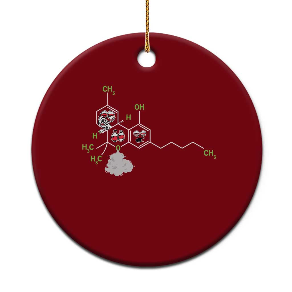Cannabis Weed Ceramic Ornament Molecule THC Marijuana Stoner TS11 1pc Red Print Your Wear