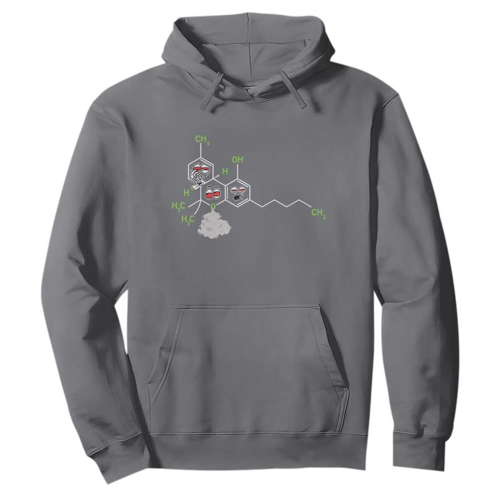 Cannabis Weed Hoodie Molecule THC Marijuana Stoner TS11 Charcoal Print Your Wear